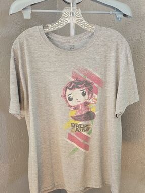 Mens Back to the Future Funko Gray Graphic Tee